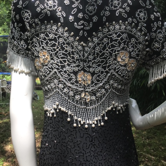 Vintage Oleg Cassini beaded Dress - Picture 8 of 16